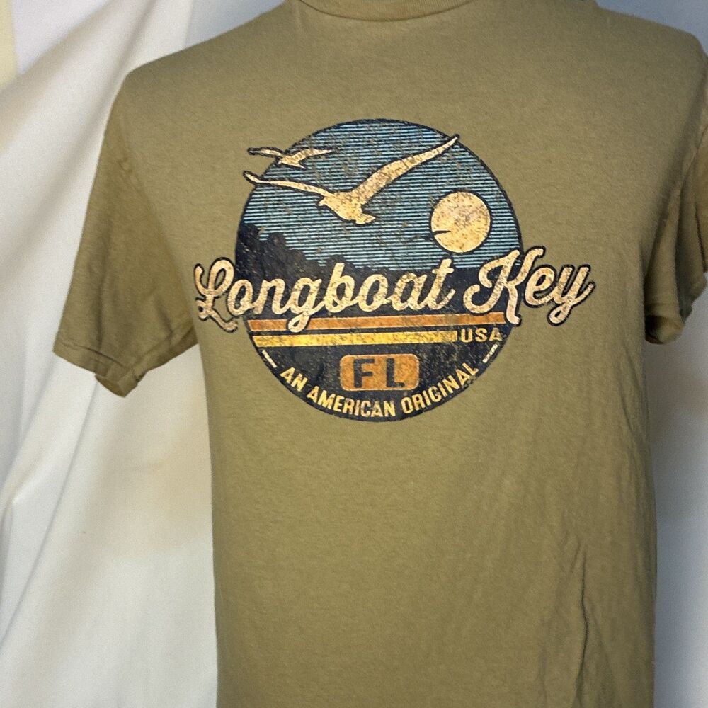 Men's Short Sleeve Crew Neck Medium Longboat key T-shirt